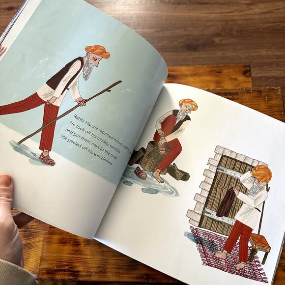 PJ Library A Rainy Day Story Rabbi Hanina ben Dosa Jewish Paperback Book - Picture 7 of 10